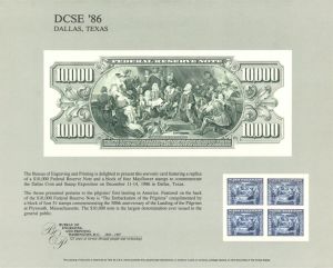 Souvenir Card # B-100 - Americana