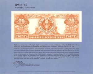 Souvenir Card # B-105 - Americana