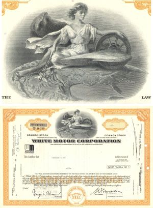 White Motor Corporation - 1960's-80's dated Automotive Stock Certificate