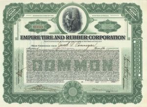 Empire Tire and Rubber Corp. - Stock Certificate