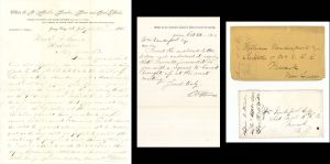 E. A. Stevens signed Letter - 1863 dated Autograph Letter