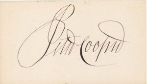 Card signed by Peter Cooper - Autograph