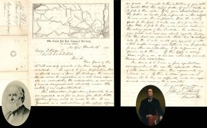 Letter to George D. Phelps and signed by John Taylor Johnston 1855 dated Autograph