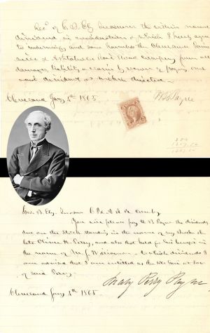 Document signed by H.B. Payne - 1865 dated Autograph