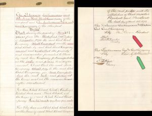 Agreement signed by Moses Taylor and Sam Sloan - 1873 dated Autograph