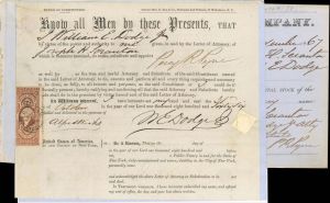 3 Stock Documents signed by William E. Dodge and David L. Dodge - 1867 dated Autographs