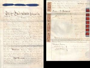 Land Deed signed by George D. Morgan dated 1864 - All on Vellum - Americana