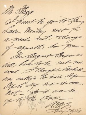 Letter Initialed by William C. Fargo - 1913 dated Autograph