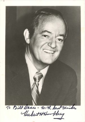 Hubert Humphrey signed Photograph - Autograph