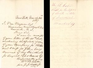 Autographed Letter signed by William Backhouse Astor Sr. - 1867 dated Autograph