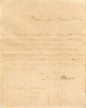 Autographed Letter signed by Millard Fillmore