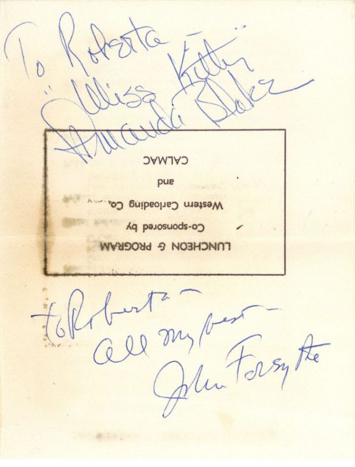 Luncheon Program signed by John Forsythe