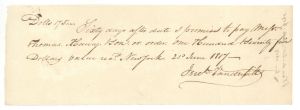 1817 Dated Document Signed by Vanderbilt? - Autographs