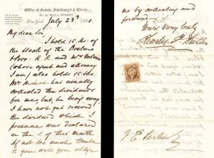 Letter signed by Charles E. Butler - 1868 dated Autograph