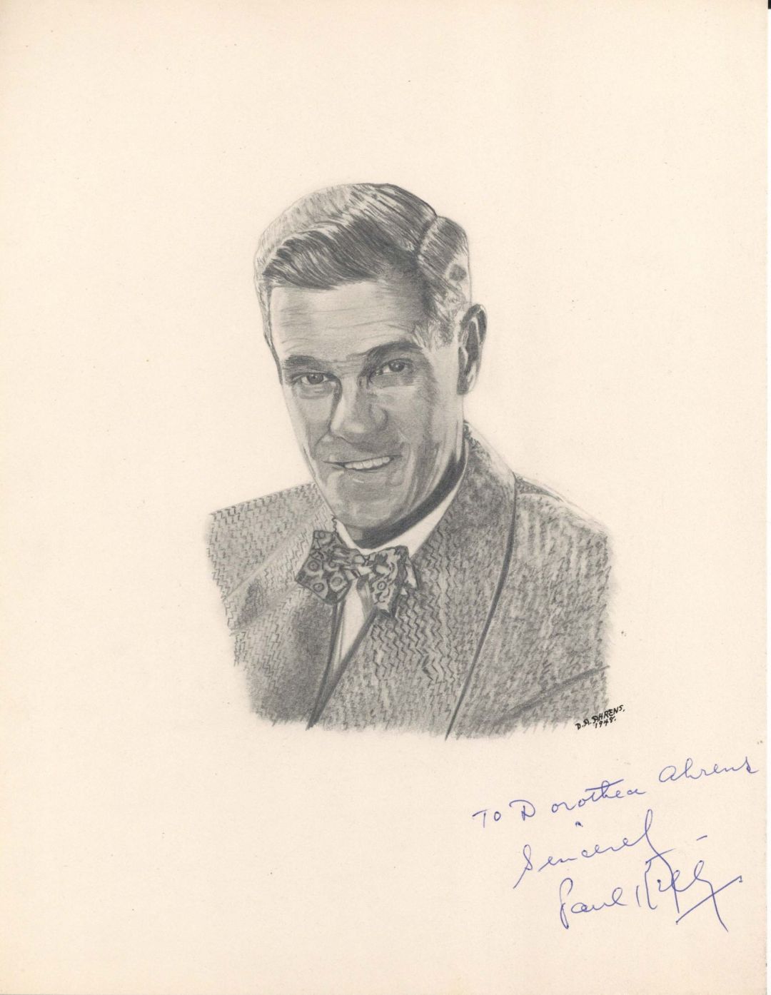 Signed Portrait of Paul Kelly - Autograph