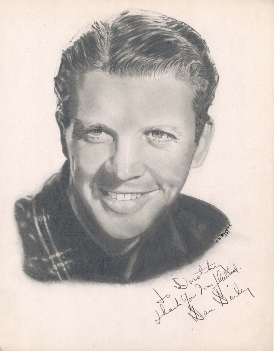 Signed Portrait of Dan Dailey - Autograph