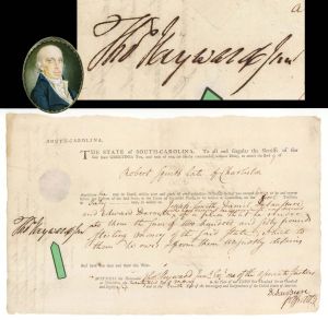 Legal Document signed by Thomas Heyward Jr. - Signer of the Declaration of Independence - 1786 dated Autograph