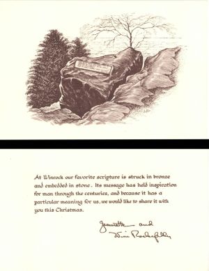 Christmas Card Signed by Winthrop Rockefeller -  Autographs