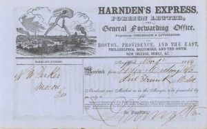 Livingston Signed Harnden's Express