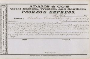 Adams and Co's - 185- Express Document