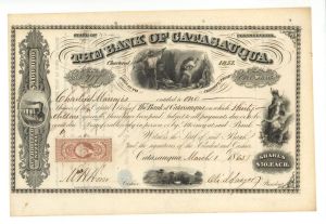 Bank of Catasauqua - 1865-1869 dated Stock Certificate