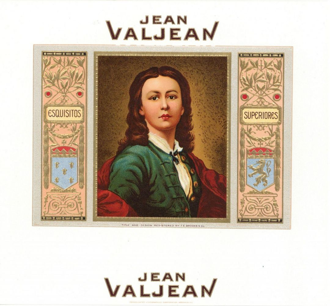 Jean Valjean - Cigar Box Label - <b>Not Actual Cigars</b>