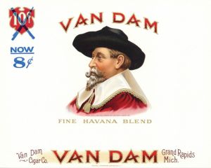 Van Dam - Cigar Box Label - <b>Not Actual Cigars</b>