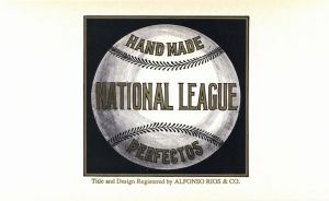 Hand Made National League - Cigar Box Label - <b>Not Actual Cigars</b>