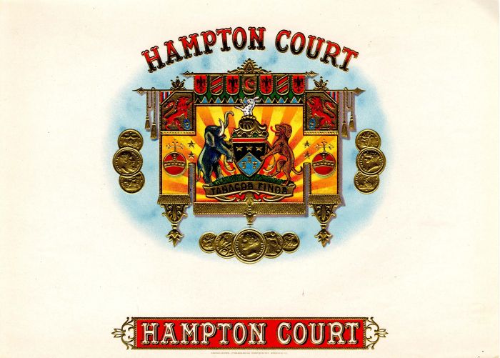 Hampton Court - Cigar Box Label - <b>Not Actual Cigars</b>