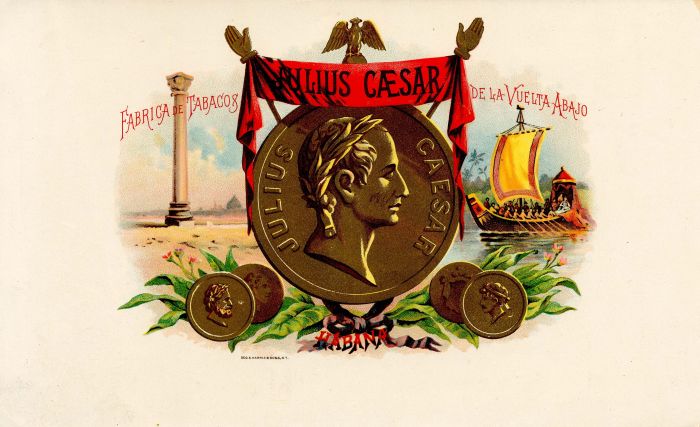 Julius Caesar - Cigar Box Label - <b>Not Actual Cigars</b>