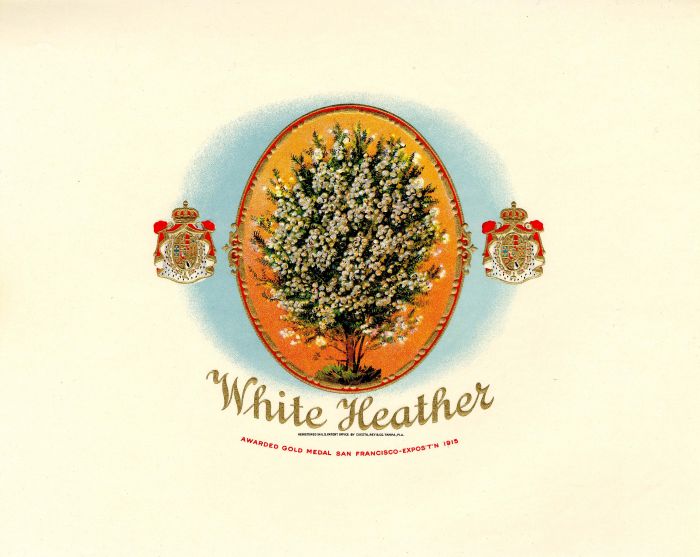 White Heather - Cigar Box Label - <b>Not Actual Cigars</b>