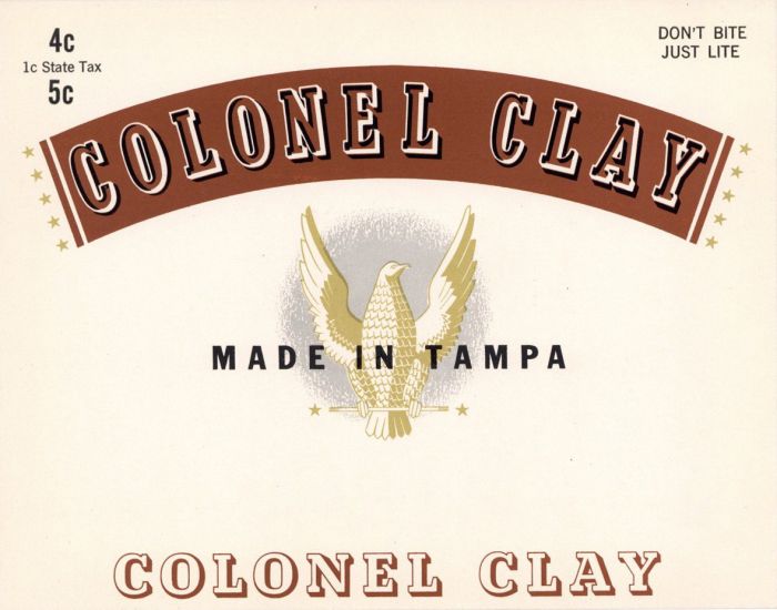 Colonel Clay - Cigar Box Label - <b>Not Actual Cigars</b>