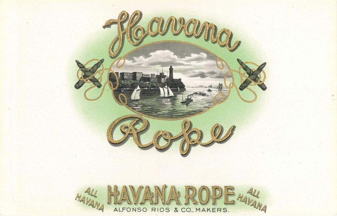 Havana Rope  - Cigar Box Label - <b>Not Actual Cigars</b>