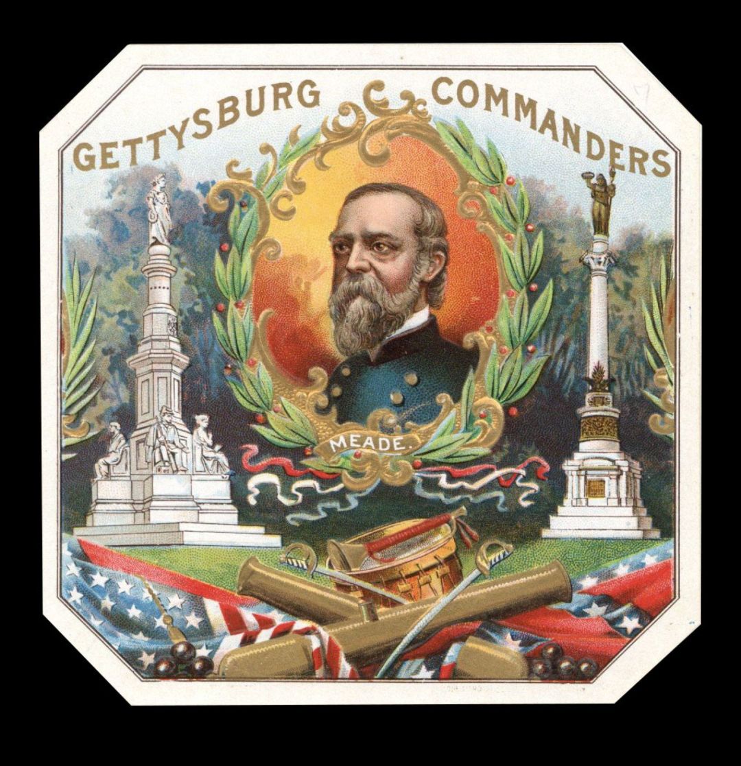 Gettysburg Commanders - Cigar Box Label - <b>Not Actual Cigars</b>