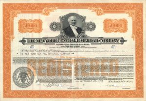 New York Central Railroad Co. - Certificate number RL1 - 1944 dated $50,000 Bond