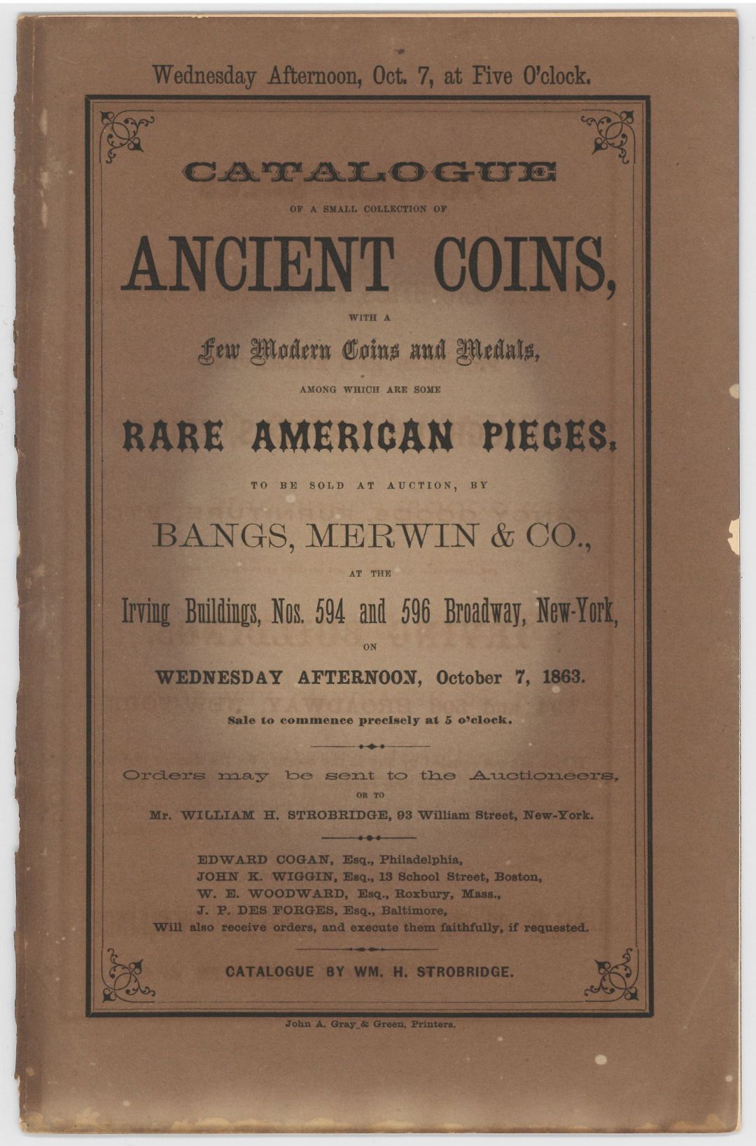 Ancient Coins Catalogue - 1863