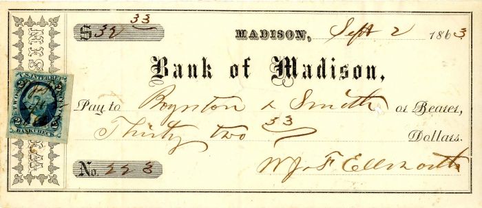 Bank of Madison -  Check