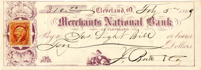 Merchants National Bank of Cleveland - Check