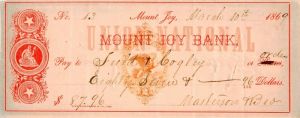 Union National Mount Joy Bank - Check