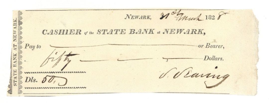 State Bank at Newark Check - Checks