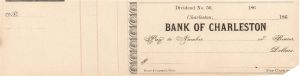 Bank of Charleston -  Unissued Check