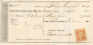 Check with Revenue Stamp dated 1865 - Checks