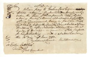 Revolutionary War Pay Order dated 1792 - Connecticut Revolutionary War Bonds