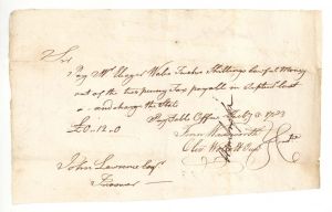 Revolutionary War Pay Order dated 1783 - Connecticut Revolutionary War Bonds