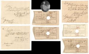 1778-1786 dated Connecticut Line Notes Issued to Samuel Squire -  Connecticut - American Revolutionary War - Very Rare to Find