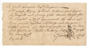 1786 dated State of Connecticut Payment Sheet signed by Geo. Pitkin -  Connecticut - American Revolutionary War - Very Rare to Find