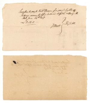 Pay Order Signed by Jesse Root - American Revolutionary War - 1777 dated Autograph