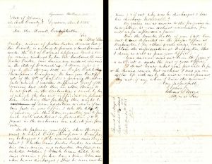 Revolutionary War Pension for Captain Caleb Thompson - Connecticut - 1855 dated American Revolutionary War