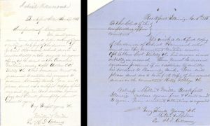 Revolutionary War Pension for Jehial Hammond - Connecticut - 1855 dated American Revolutionary War