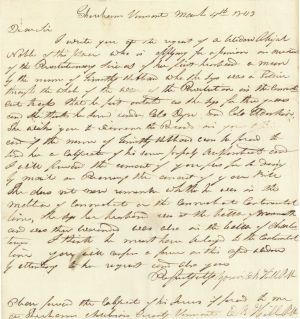 Revolutionary War Pension for Timothy Hibbard - Connecticut - 1849 dated American Revolutionary War